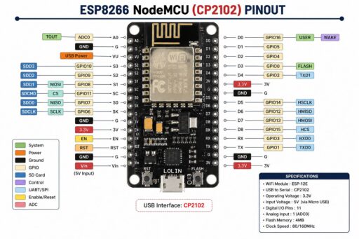 ESP8266 NodeMCU V2 (CP2102) Wi-Fi Board - Image 8