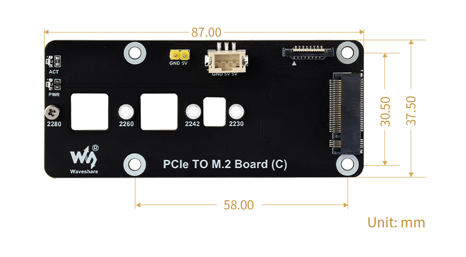 M.2 NVMe SSD Expansion Board (C) for Raspberry Pi 5 - Image 9
