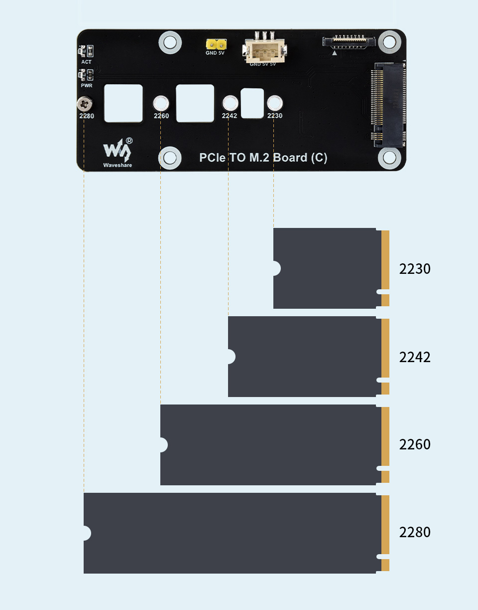 M.2 NVMe SSD Expansion Board (C) for Raspberry Pi 5 - Image 7