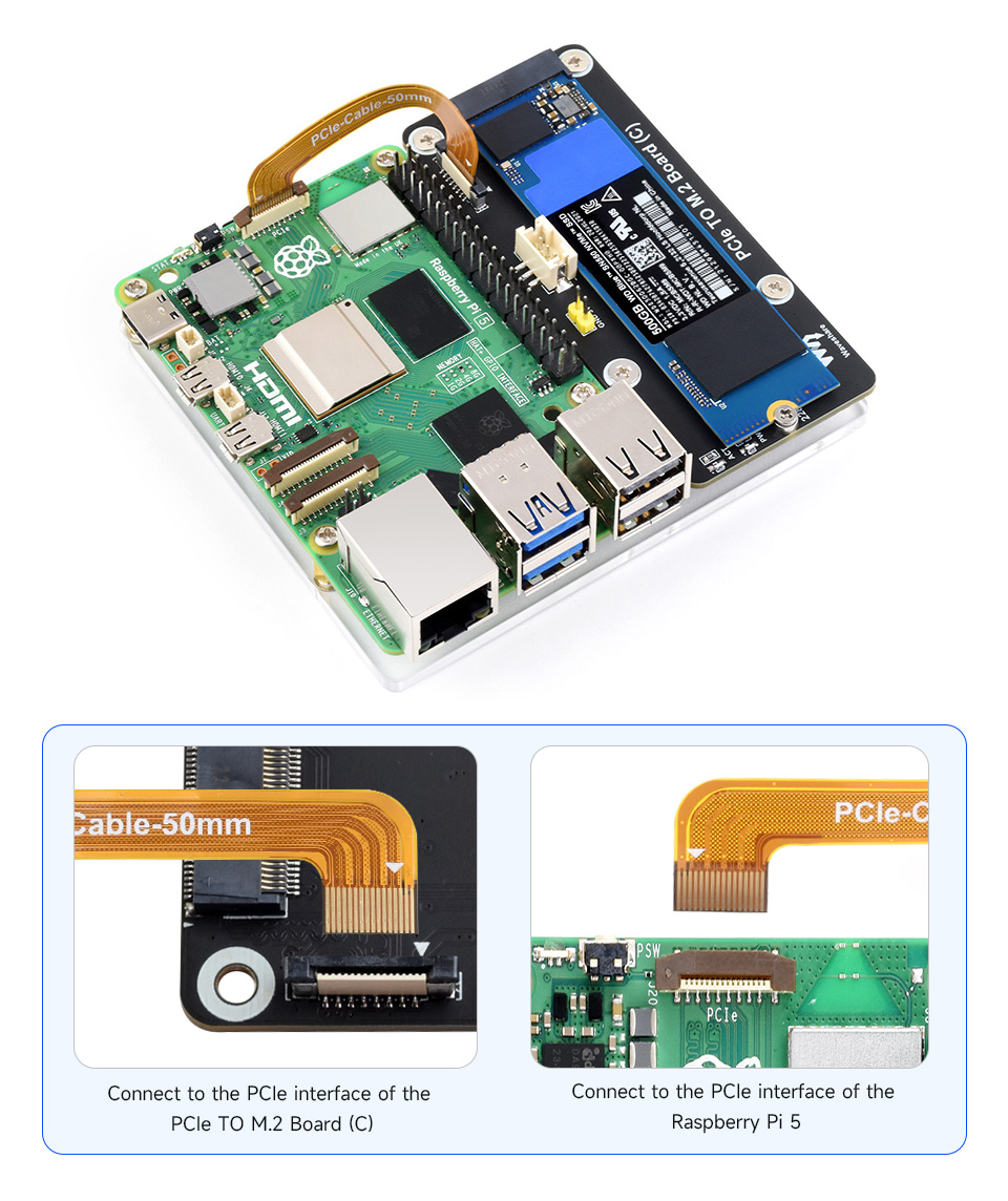 M.2 NVMe SSD Expansion Board (C) for Raspberry Pi 5 - Image 6